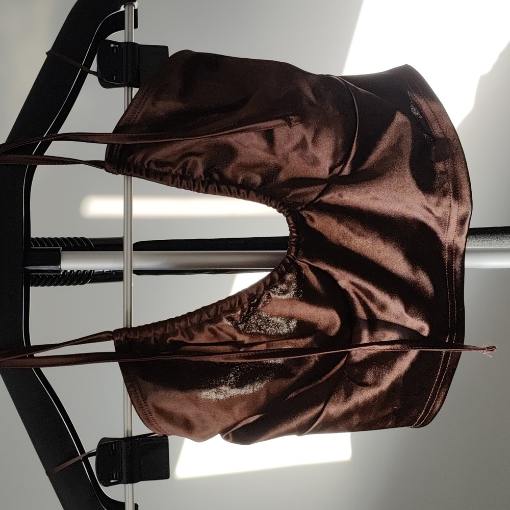 Brown halter top
